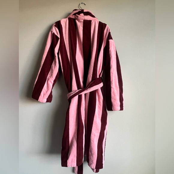 Hommey Robe - Rocky Road Stripes Pink Red Large XL - Picture 3 of 4